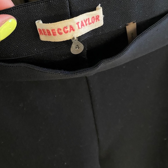 Rebecca Taylor Stretch Leggings- Leather contrast - Picture 5 of 9